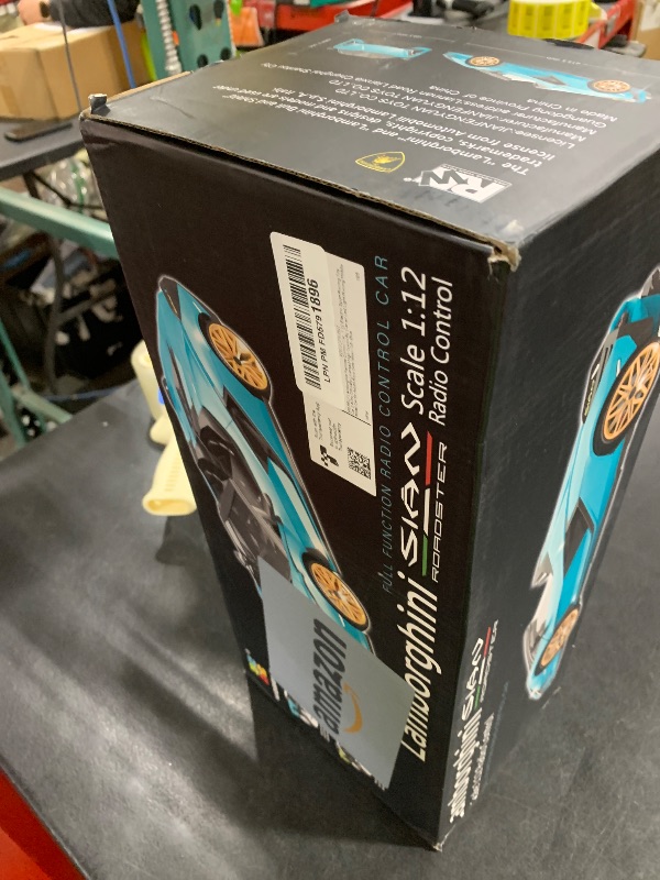 Photo 1 of MIEBELY Lamborghini Remote Control Car, 1:12 Scale Lambo Toy Car 7.4V 900mAh Officially Licensed 12Km/h Fast Rc Cars with Led Light 2.4Ghz Model Car for Adults Boys Girls Birthday Ideas Gift - Blue