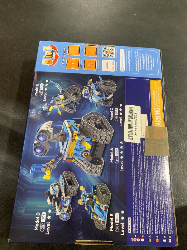 Photo 1 of Mibido Robot Building Kit with Remote Control STEM Gifts for Kids Boys Ages 8-14, Technic Coding Robotic Toys for Teen‘s Birthday, Build 5in1 Models with 488 Pieces