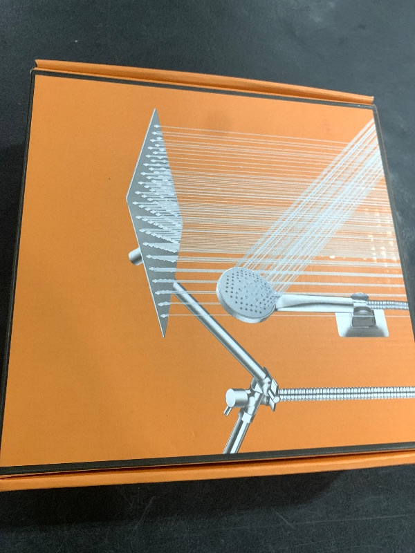 Photo 1 of 10 inch Rainfall Shower Head Combo Stainless Steel, THE FIRST WATERFALL mode, 10 Inch Rain Shower Head with Handheld 6 Spray Modes High Pressure, Overhead Shower Adjustable Extension Arm,Chrome