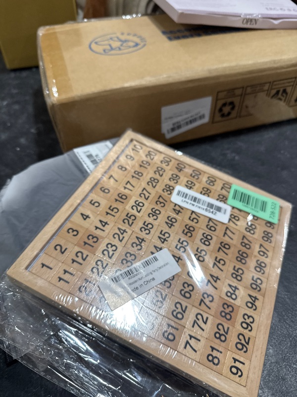 Photo 1 of 100pcs 1-100 Wooden Number Tiles Number Cube Blocks for Wedding Party Decoration