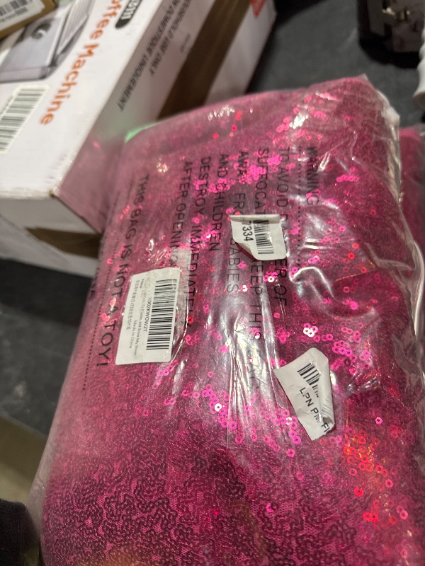 View 2 of 10 Packs 12 x 72 inches Hot Pink Sequin Table Runner, Glitter Fuchsia Runner for Birthday Party Supplies Decorations Wedding Bachelorette Holiday Celebration Bridal Shower Baby Shower