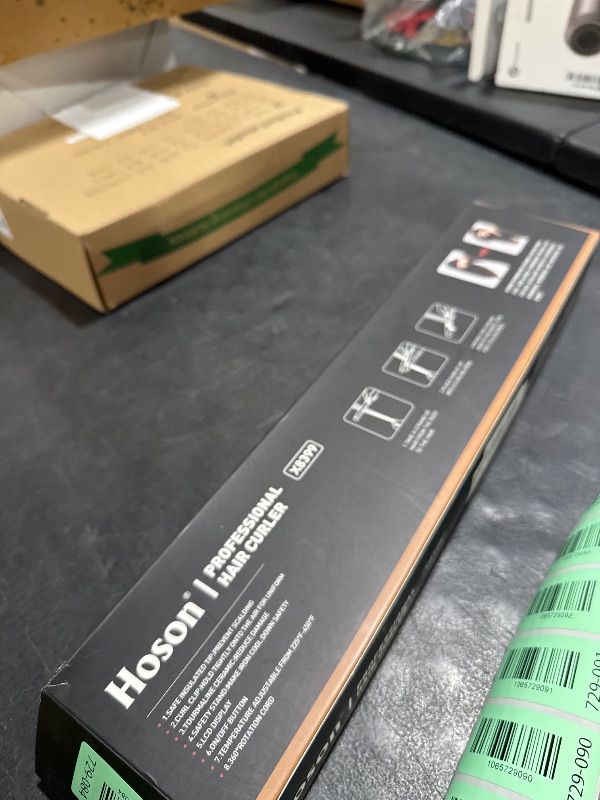 Photo 1 of 1 1/4 Inch Extra Long Barrel Curling Wand, Ceramic Tourmaline Curling Wand Professional Dual Voltage with Adjustable Temperature