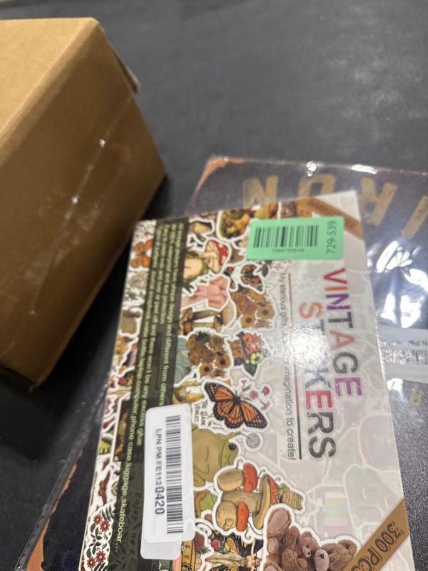 Photo 1 of 300 PCS Vintage Stickers, Aesthetic Waterproof Vinyl Stickers for Scrapbook Journaling Planners and Journals, Cottagecore Retro Sticker Pack for Water Bottles Laptop, Scrapbooking Supplies for Adults