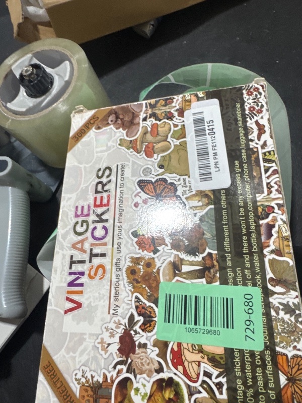 Photo 1 of 300 PCS Vintage Stickers, Aesthetic Waterproof Vinyl Stickers for Scrapbook Journaling Planners and Journals, Cottagecore Retro Sticker Pack for Water Bottles Laptop, Scrapbooking Supplies for Adults