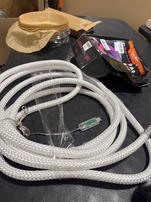 Photo 1 of 16.4ft LED Neon Rope Lights, Waterproof Music Sync Strip Lights with Remote & APP Control, USB-Powered Flexible Lighting for Christmas Halloween Decor, Gaming Room Bedroom Indoor Outdoor Decoration