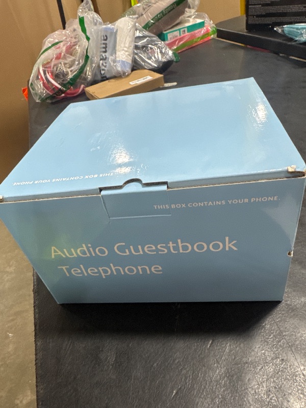 Photo 1 of Home Creative Audio Guest Book Wedding Phone,Audio Guestbook Phone Vintage Style Audio Message Voicemail for Graduation Retirement Party Birthdays Baby Shower Special Occasions (White)