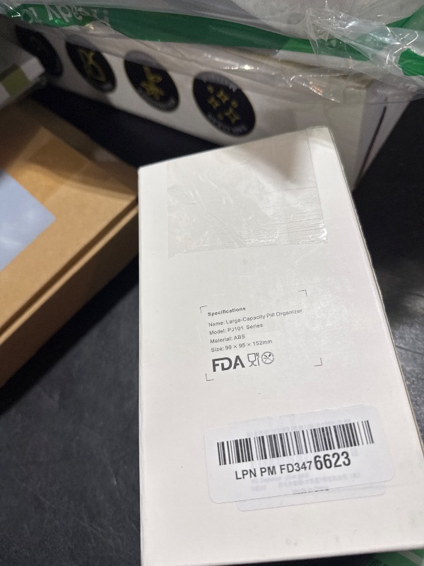 Photo 1 of Large Pill Organizer with 7 Large Compartments,Pill Dispenser with Desiccant to Keep Medicines Fresh,Pill Bottle Organizer | Anti-Mixing | Light-Proof | Touch-Free,BPA-Free Vitamin Organizer,Rose Gold