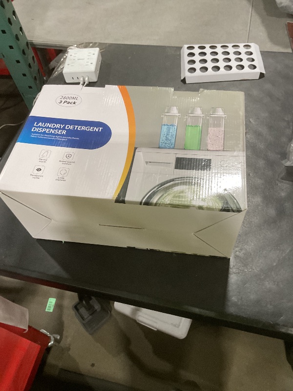 Photo 1 of [3 Pack] Liquid Laundry Detergent Dispenser for Laundry Room Organization and Storage, 95oz Large Capacity Laundry Soap Containers with 12 Removable Labels, BPA Free & PET Plastic Clear