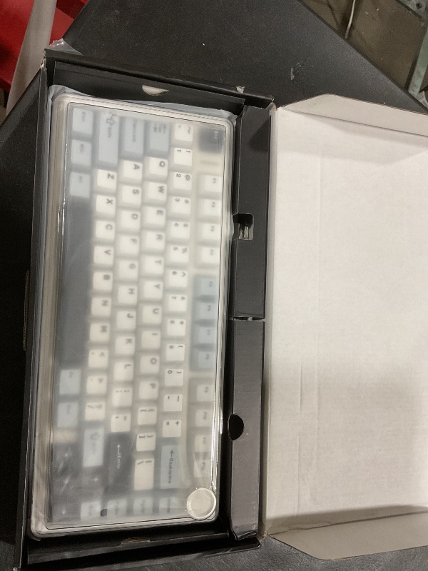 Photo 1 of AULA F75 75% Wireless Mechanical Keyboard, Hot Swappable Creamy Keyboard, Pre-lubed Reaper Switches, 2.4GHz/Type-C/BT5.0, RGB Backlit Gaming Keyboards(White & Blue)