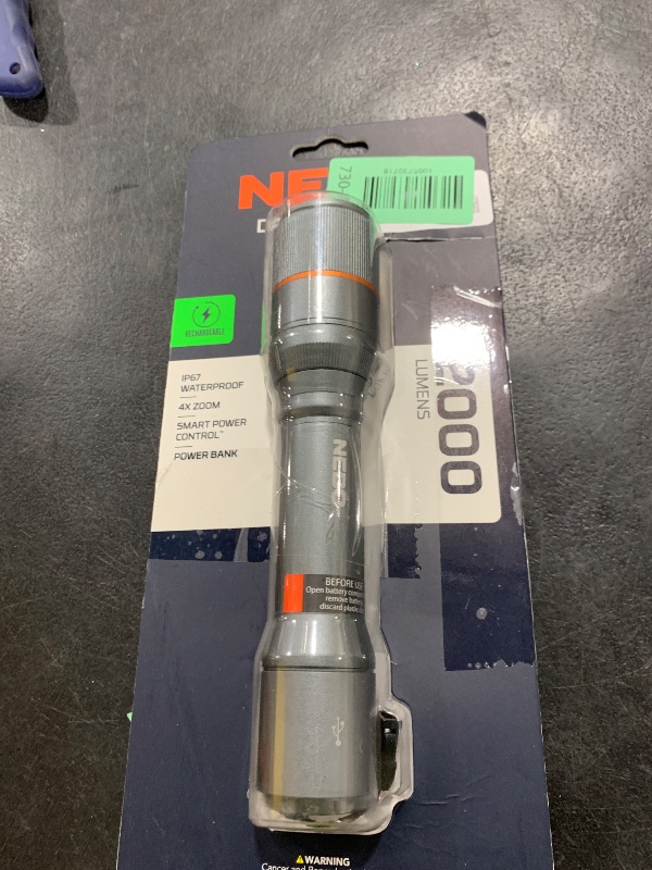 Photo 1 of NEBO Davinci 2000 Flashlight & Portable Charger | 2000 Lumens, 4 Light Modes, USB Rechargeable Power Bank, Waterproof, Super Bright LED Camping Light, Includes Charging Cable