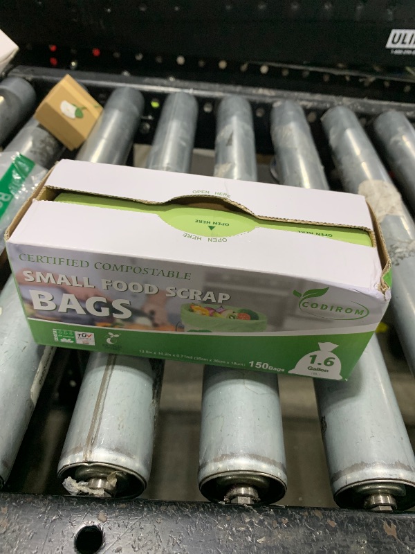 Photo 1 of 100% Compostable 1.6 Gallon Trash Bags, 6 Liter, 150 Count Kitchen Food Scrap Small Compost Bags for Countertop Bin with Europe EN13432 Certified