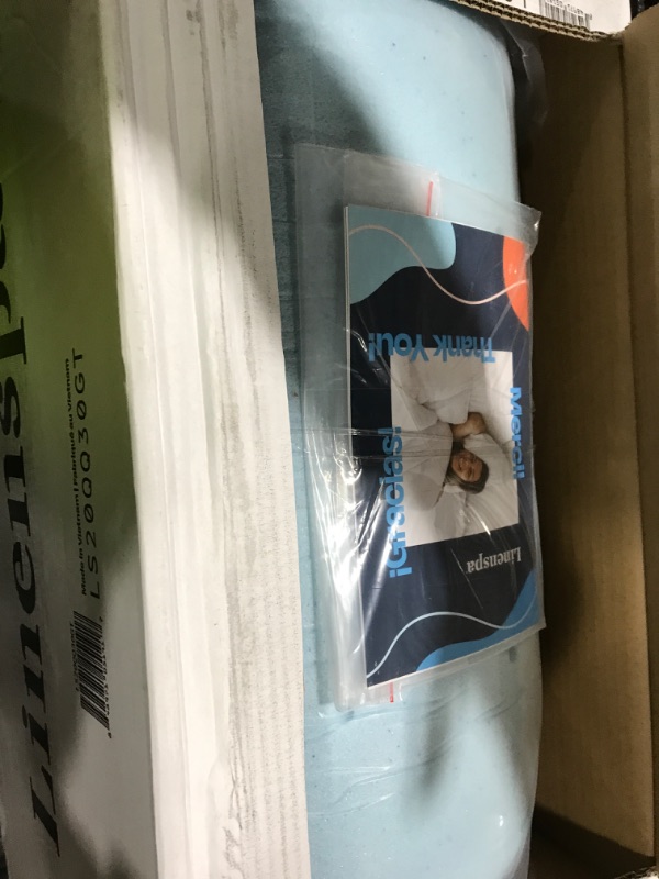 Photo 1 of LINENSPA Memory Foam Mattress Topper - 2 Inch Gel Infused Memory Foam - Plush Feel - Cooling and Pressure Relieving - CertiPUR Certified - Dorm Room Essentials - Queen Size