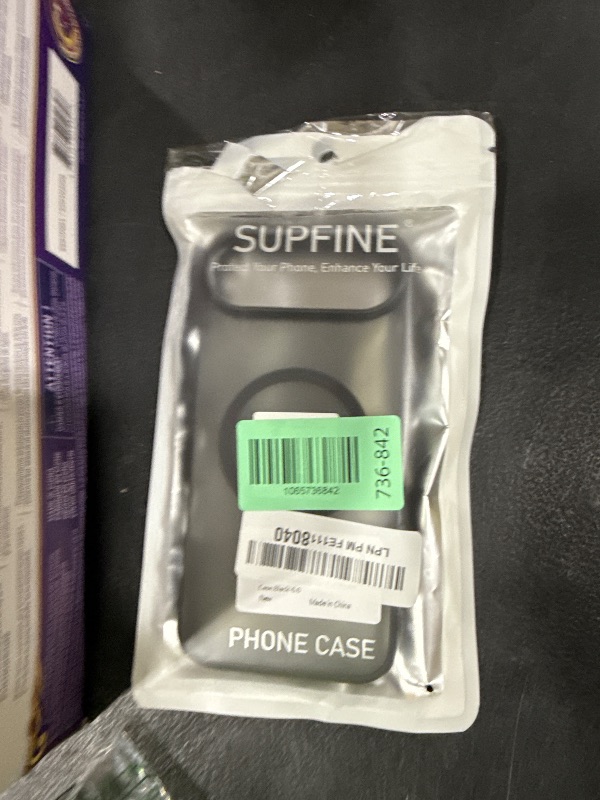 Photo 1 of SUPFINE Magnetic for iPhone Air Case (Compatible with MagSafe)(Military Grade Drop Protection) Slim Translucent Matte Shockproof with Anti-Fingerprint Phone Cover for 17 Air, Black.