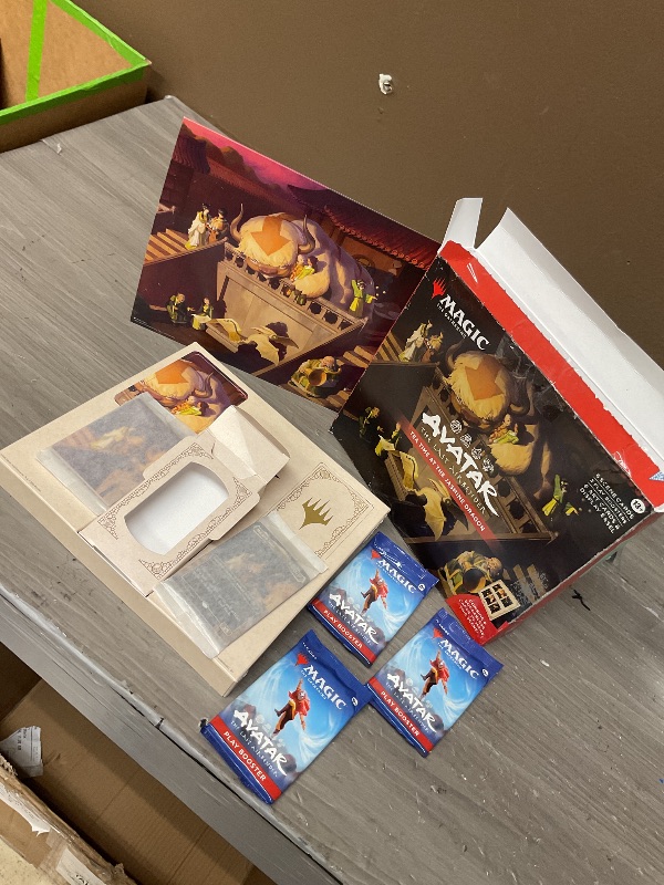 Photo 3 of Magic: The Gathering | Avatar: The Last Airbender Scene Box 2 - Tea Time at The Jasmine Dragon | 6 Foil Borderless Scene Cards, 6 Art Cards, 3 Play Boosters + Display Easel