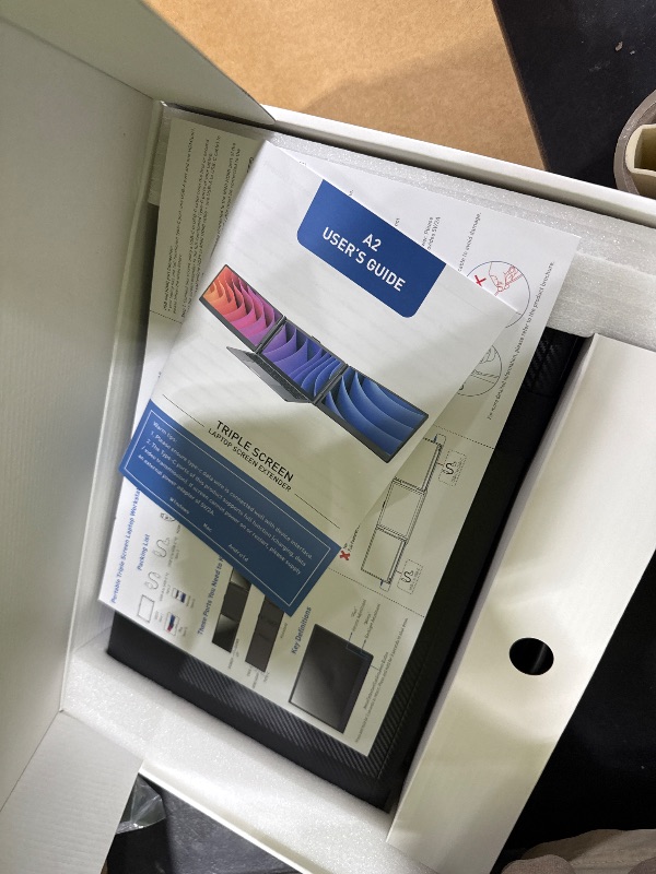 Photo 1 of FEZOBR Laptop Screen Extender, 14'' FHD 1080P IPS Portable Monitor for Laptop, Triple Screen Extender Monitor Plug-Play for Mac/Windows/Chrome, Fit 13”-17.3” Laptops