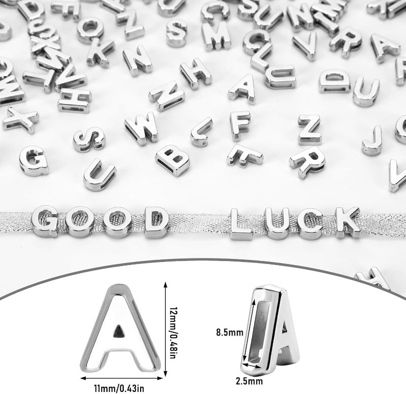 Photo 1 of 10Pcs Medium Size Random Alphabet Letters, Acrylic Letter, for Crafts and DIY Projects English Letter Beads for Jewelry Making Phone Chain Keychain Beadable Pen Accessories (Transparent Rose)