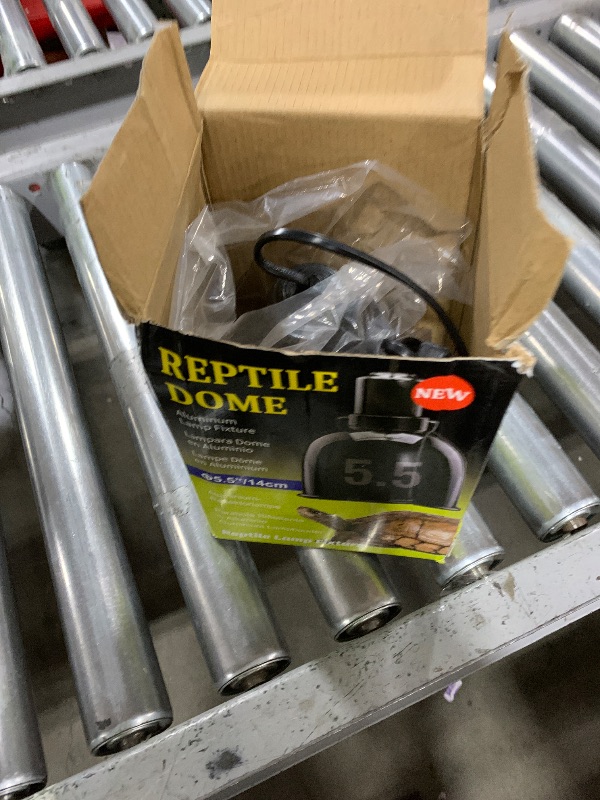 Photo 1 of PTSCBS Reptile Light Fixture,Max 160 Watt - Standard 5.5 Inch - 3mm Thickness Dome Shade, Suitable for Reptile Basking Bulb Lamp/Heat Lamp/Ceramic Heater E26