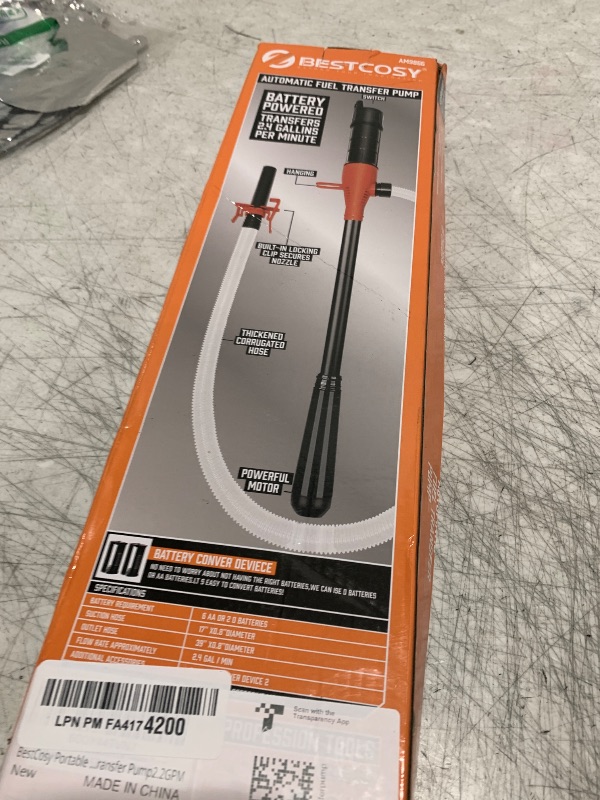 Photo 1 of 3.0 GPM Portable Fuel Transfer Pump -Easy to Use Hand Fuel Pump, Battery Powered Siphon Pump for Gasoline Mechanical Fuel Pumps Universal Fit for Gasoline, Vehicles, Fuel,Water Transfer