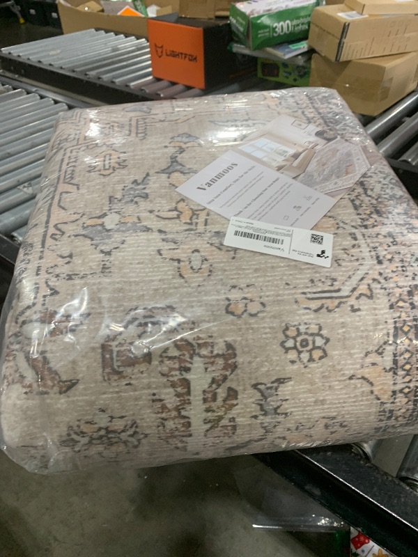 Photo 1 of Vanmoos 8x10 Area Rugs for Living Room, Bedroom - Machine Washable, Non-Slip Bedside Rug, Large Soft Floor Carpet for Office, Dining Room, Farmhouse and Home Decor, Rustic Vibes/Taupe