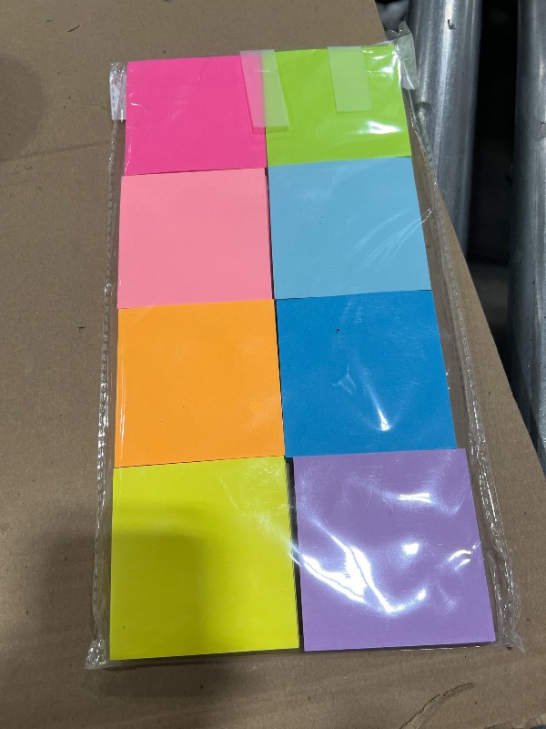Photo 1 of (16 Pack) Sticky Notes 3x3, Self-Stick Pads Bright Colors Sticky Note, Recyclable, Easy to Stick for Home, Office, Notebook