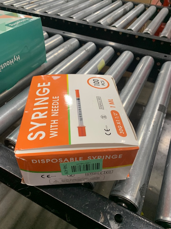Photo 1 of 100 Pack 1ml Syringes with Needle-30Ga 0.5 Inch, Individually Sealed Packaging