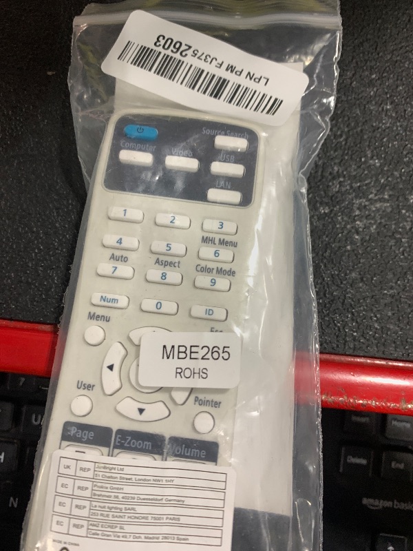Photo 1 of 218178800 Replacement Remote Control fit for Epson Multimedia Projector EX3220 EX5220 EX5230 EX6220 EX7220 VS230 VS330 VS335W EB-970 EB-109W EB-108 EB-107 EB-W39 EB-X39 EB-2142W EB-S39