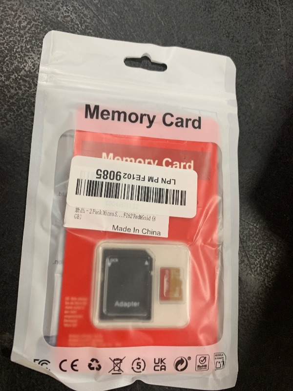 Photo 1 of 2 Pack TF Card 8GB with Adapter, High Speed Memory Card, UHS-I C10 A1 Memory TF Card for Tablet/Mobile Phone/Camera/Car Audio/Game Console (TF162 Red Gold 8GB)
