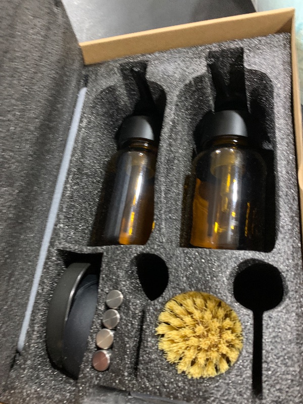 Photo 1 of [Luxury] Kitchen Soap Dispenser Set - 16OZ Amber Glass Bottle, Stainless Steel Pump, Instant Dry Tray, Waterproof Labels, Non-Slip Silicone Pad, and Dish Brush | Upgrade for Your Kitchen and Bathroom