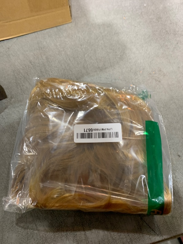 Photo 1 of Wiwige Mens Blonde Wig Short Layered Natural Fluffy Wig Synthetic Heat Resistant Halloween Cosplay Hair Wig