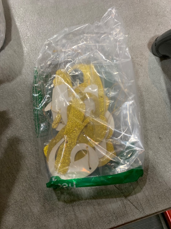 Photo 1 of 69 Never Looked So Good Gold Glitter Banner – 69th Birthday and Anniversary Party Decorations