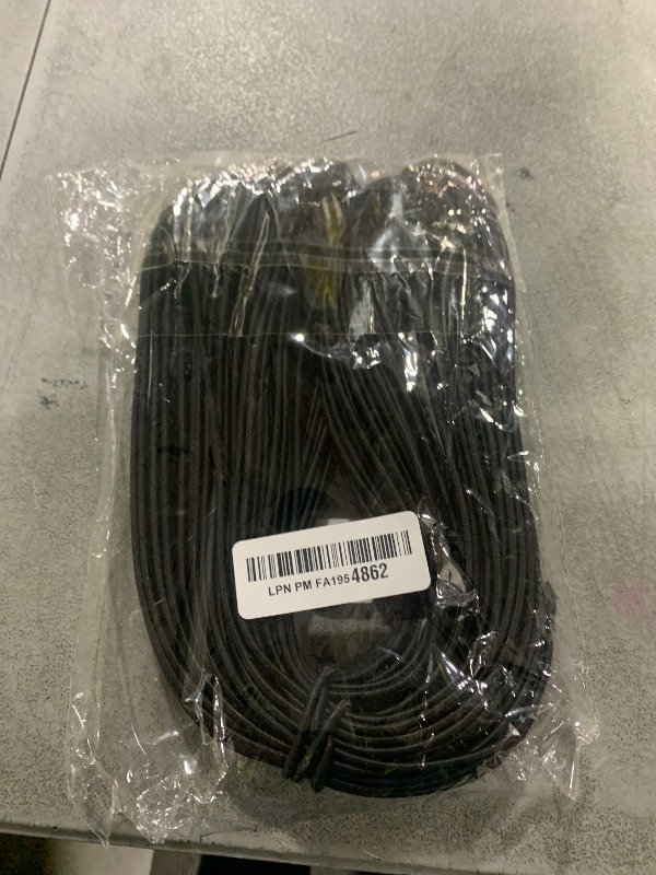 Photo 1 of 1/8" Bungee Shock Cords with Hooks,65 Feet Elastic Nylon Cords Kayak Stretch String Rope for Bikes,Tie Downs,Boating,Camping,Sunshades,Fitness and Outdoor Enthusiasts (1/8 inch x 130 feet, Black)