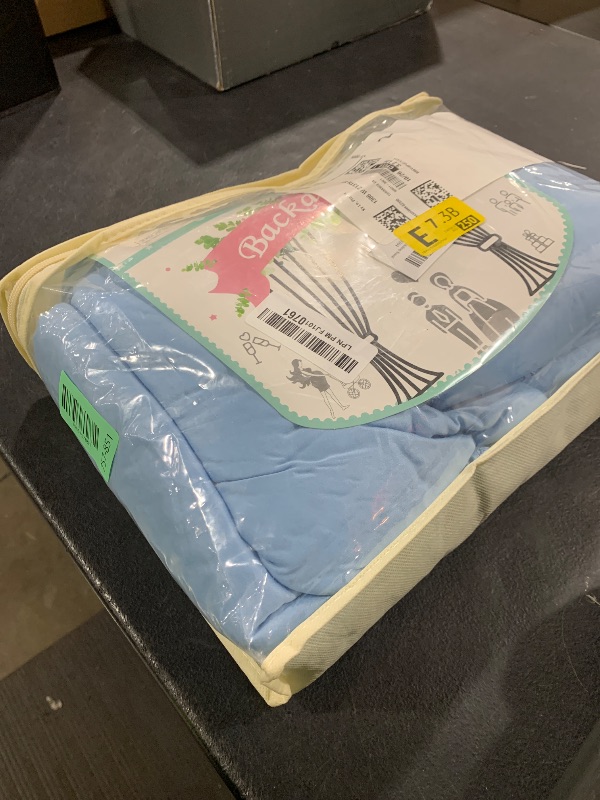 Photo 1 of 16 x 10ft Baby Blue Backdrop Curtain for Baby Shower Blue Photo Backdrop Curtains Wrinkle Free Drapes for Backdrop Soft Long Curtains for Backdrop Decoration Birthday Parties Wedding Baptism, 4 Panels