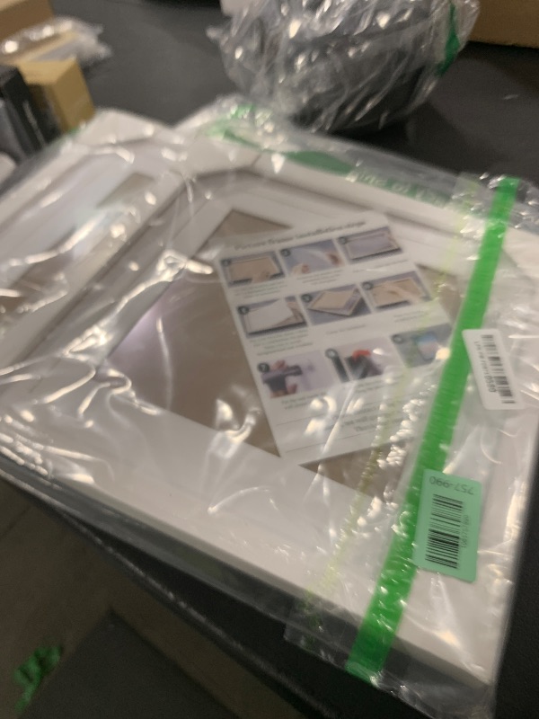 Photo 1 of 12x12 inch Wood Picture Frame for Wall Hanging Square Photo Frames with 2 Mats 8x8 inch and 10x10 inch Pictures for Baby Scan,Poster,Decoration,Anniversary,Wedding,Christmas,Diamond Painting(White)