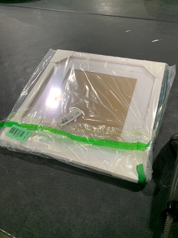 Photo 1 of 12x12 inch Wood Picture Frame for Wall Hanging Square Photo Frames with 2 Mats 8x8 inch and 10x10 inch Pictures for Baby Scan,Poster,Decoration,Anniversary,Wedding,Christmas,Diamond Painting(White)