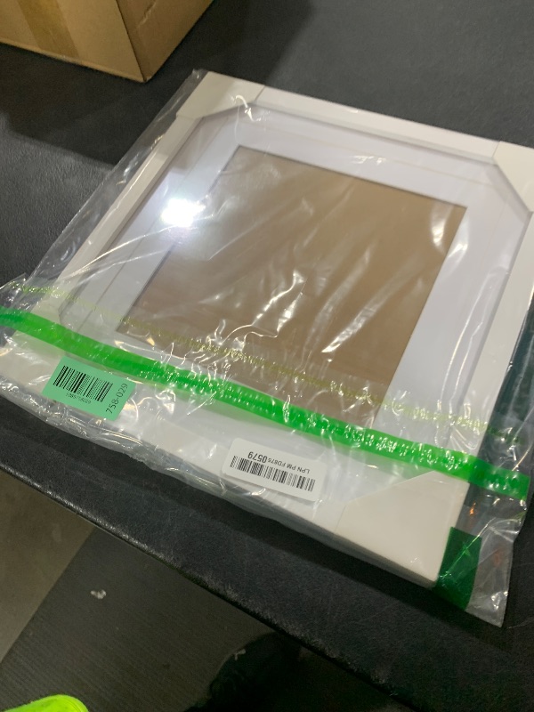 Photo 1 of 12x12 inch Wood Picture Frame for Wall Hanging Square Photo Frames with 2 Mats 8x8 inch and 10x10 inch Pictures for Baby Scan,Poster,Decoration,Anniversary,Wedding,Christmas,Diamond Painting(White)