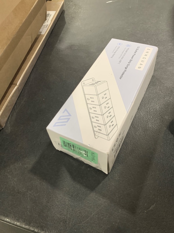 Photo 1 of 30W USB C Power Strip Surge Protector,Ultra Thin Flat Plug Power Strip 4 Side 12 Outlets,1 PD Fast Charing,2 USB-C, 2 USB-A(4 USB Total 40W),6ft Slim Extension Cord,16 in 1 Desk Power Bar,1200J Black