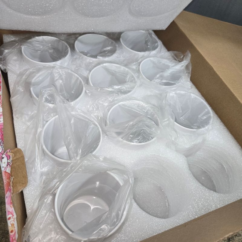 Photo 1 of **Check Notes**ABBSH Sublimation Mugs, Sublimation White Coffee Mugs Tazas Para Sublimacion Blank 11 OZ With Box for for Coffee, Soup, Tea, Milk, Latte, Hot Cocoa Set of 12
