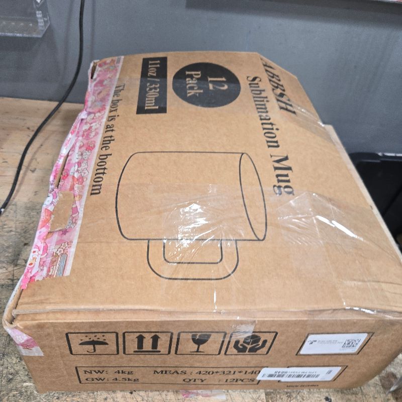 Photo 1 of **Check Notes**ABBSH Sublimation Mugs, Sublimation White Coffee Mugs Tazas Para Sublimacion Blank 11 OZ With Box for for Coffee, Soup, Tea, Milk, Latte, Hot Cocoa Set of 12