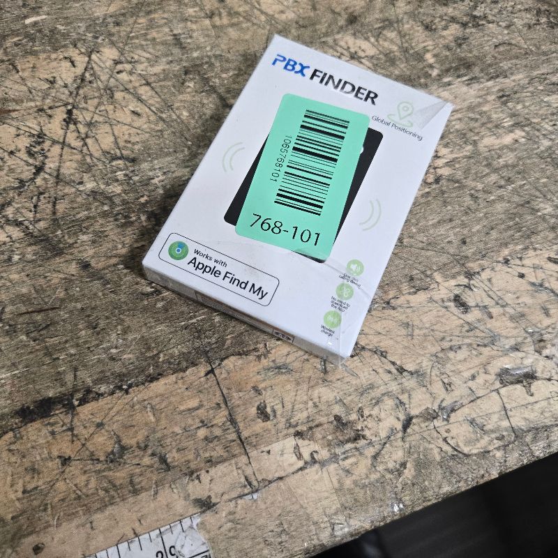 Photo 1 of [Apple MFi Certified] Wallet Tracker Card with Apple Find My (iOS Only) Rechargeable Air Tracker Tags Bluetooth Wallet Finder IP68 Waterproof GPS Tracker Item Finder for Keys, Bags, Passport Black