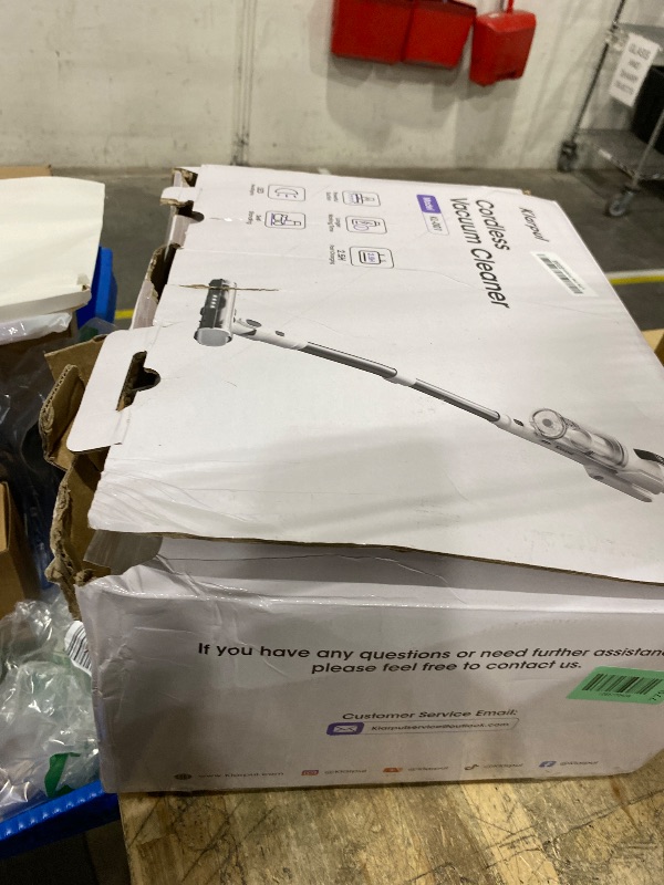 Photo 1 of **ITEM FACTORY SEALED** Cordless Vacuum Cleaner, 600W 50KPA 70Mins Runtime Fast Charging Vacuum Cleaner, Self-Standing LED Light Touch Screen Stick Vacuum for Home Light Weight,for Pet Hair/Carpet/Floor, White