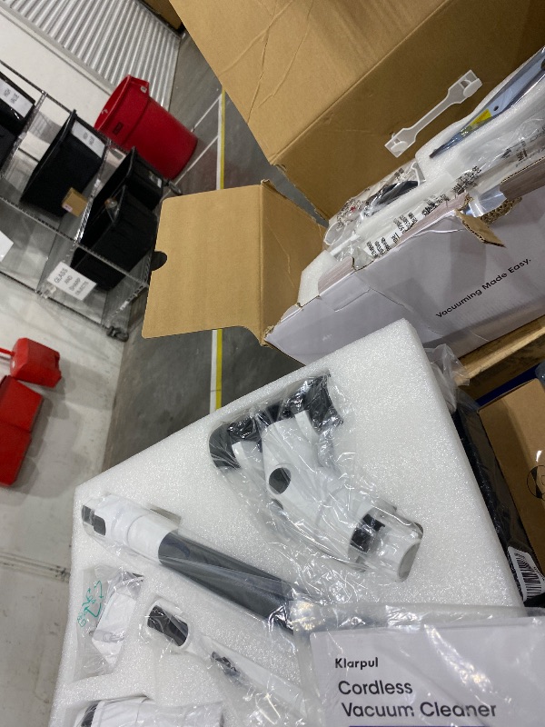 Photo 1 of **ITEM FACTORY SEALED** Cordless Vacuum Cleaner, 600W 50KPA 70Mins Runtime Fast Charging Vacuum Cleaner, Self-Standing LED Light Touch Screen Stick Vacuum for Home Light Weight,for Pet Hair/Carpet/Floor, White