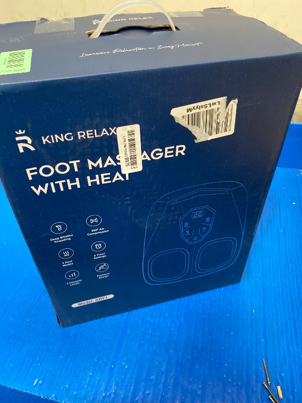 Photo 1 of **FACTORY SEALED** KING RELAX Shiatsu Foot Massager with Heat, 2026 Upgraded Deep Kneading & Squeeze Massage for Plantar Fasciitis, Modern Sculpted Design, Fits Up to Size 14, FSA Eligible HSA Store, Mothers Day Gifts