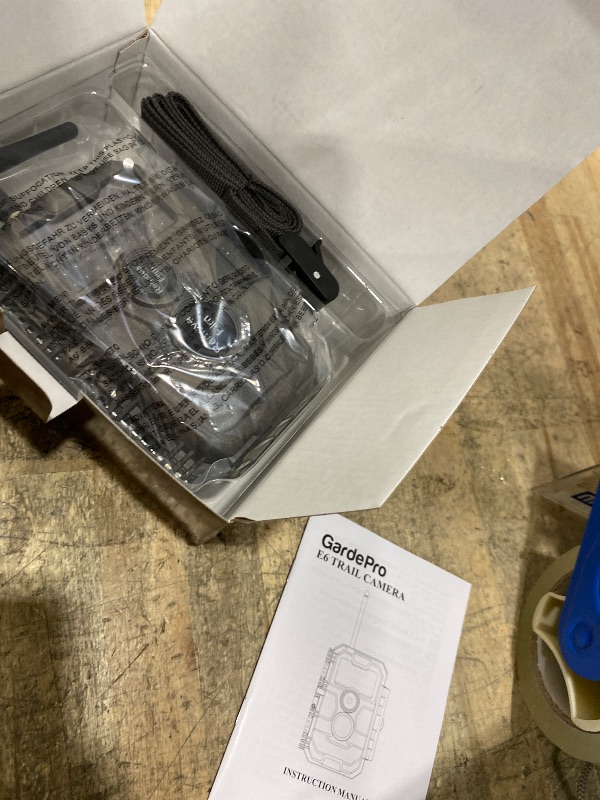 Photo 1 of **ITEM FACTORY SEALED** GardePro E6 WiFi Trail Camera (Non-Cellular), 64MP Photos, 1296P HD Video, App Control with Live View, 110° Wide-Angle, No-Glow Night Vision, Motion Activated