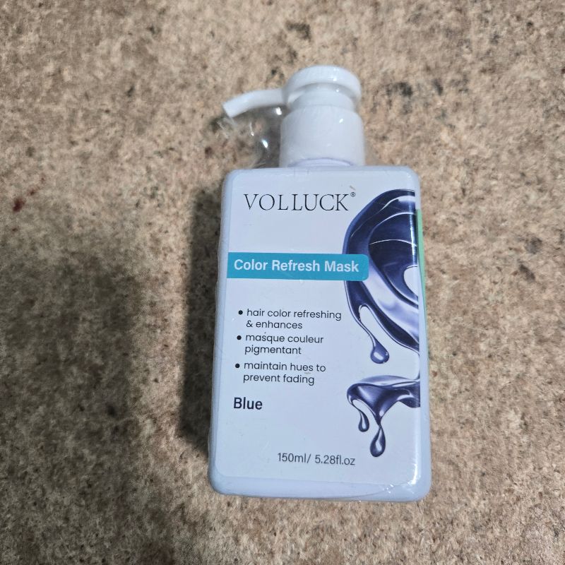 Photo 1 of ***FACTORY SEALED***VOLLUCK Color Depositing Conditioner, 3-in-1 Cruelty-free Color Depositing Hair Mask for Enhances Shine & Softness, Non-foaming for All Hair Types (Blue, 5.28 Fl oz)