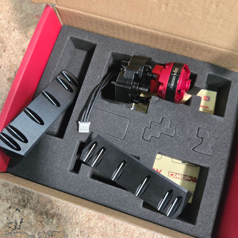 Photo 1 of **Parts Only** RCAWD 2204 2800KV Brushless Outrunner Motor Transmission with 30A Brushless Esc Pedals, Stainless Gear for 1/18 TRX4M Series Upgrades Part