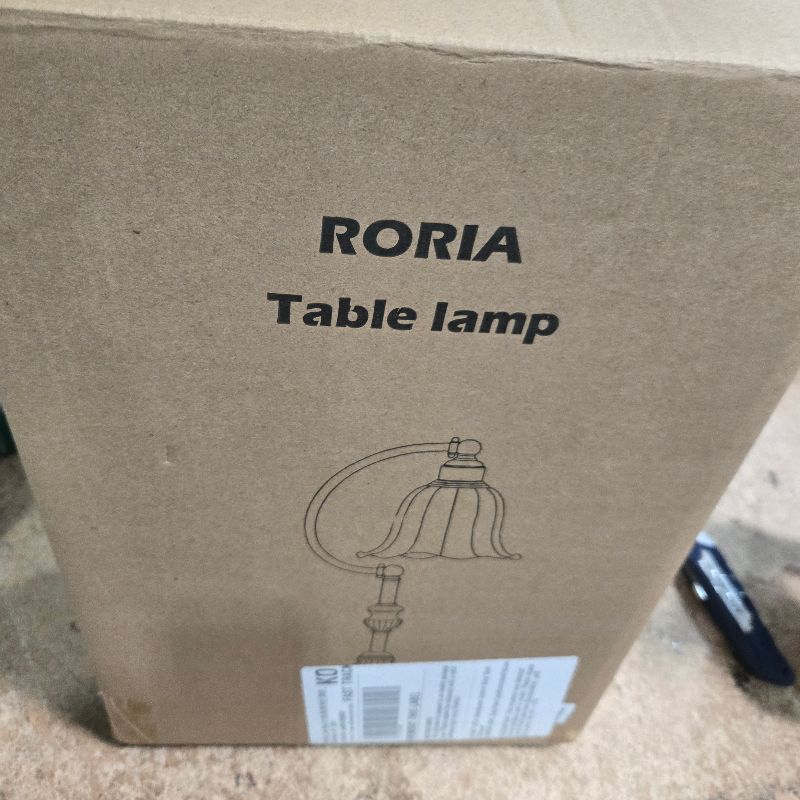 Photo 1 of **FACTORY SEALED** RORIA Touch Farmhouse Table Lamp for Living Room, 3-Way Dimmable Rustic Nightstand Lamp with USB A+C Ports, Vintage Retro Lamp for Bedroom End Table with Amber Glass Shade, LED Bulb Included (Bronze)