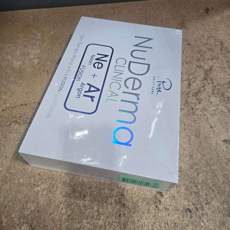 Photo 1 of **FACTORY SEALED** Pure Daily Care NuDerma Clinical Portable Skin Therapy Wand, Machine with 6 Fusion Neon + Argon Wands – Anti Aging - Clarifying - Skin Tightening & Radiance - Wrinkle Reducing