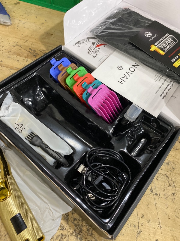 Photo 1 of ***COVERED IN OIL/ GREASE & HAIR*** FADEKING® Professional Hair Clippers & Beard Trimmer Set for Men – Cordless Barber Clippers with LCD Display, Precision Trimmer & Travel Case – Gifts for Men Husband Father (Gold + Bronze)