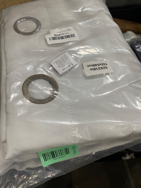 Photo 1 of **RUSTED GROMMETS*** Phating Extra Long Grommet Blackout Curtain, Room Darkening High Ceiling Window Curtains for Loft and Living Room (1 Panel, White, 52"x216")