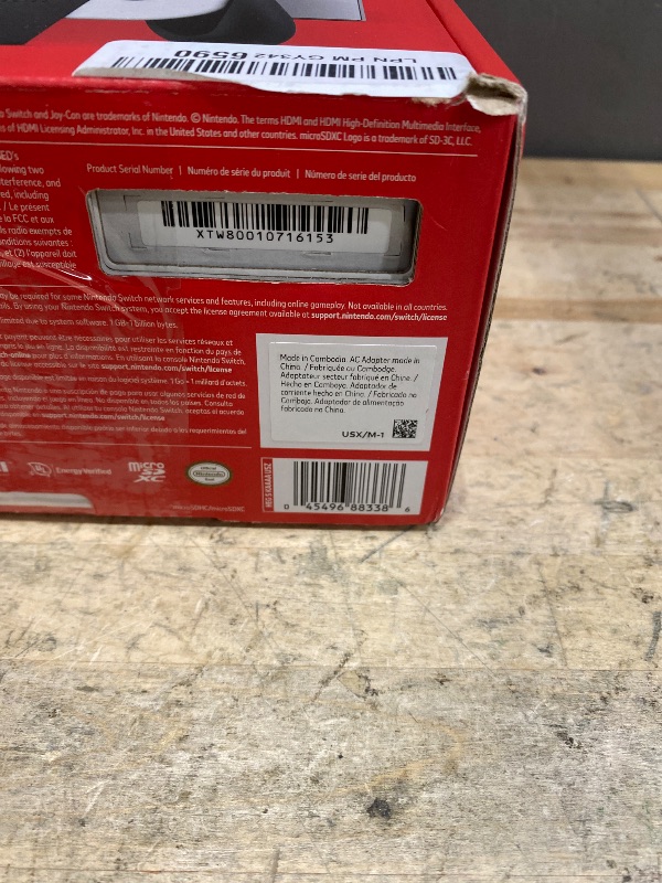 Photo 1 of ****PARTS ONLY****
***DAMAGED - SEE NOTES/PICTURES***
Nintendo Switch – OLED Model w/White Joy-Con